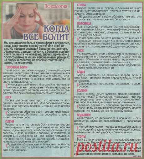 Когда все болит (психосоматика)