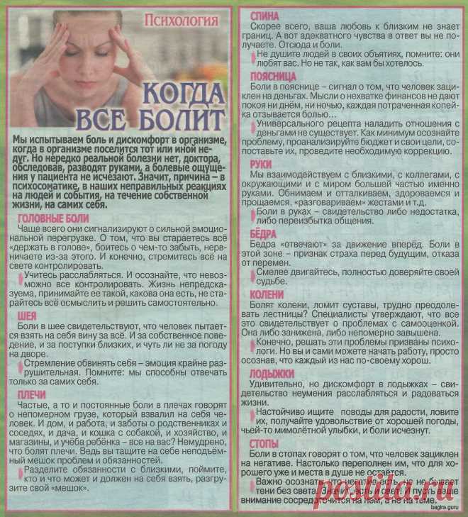Когда все болит (психосоматика)