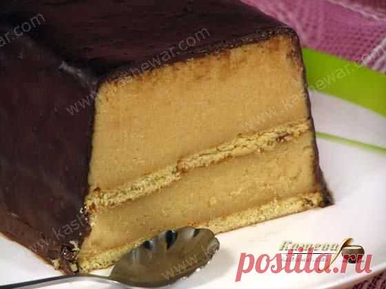 Десерт из манной крупы с шоколадом.