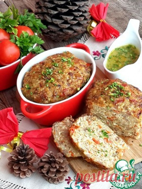 Мясной хлеб с пшеном и паприкой - кулинарный рецепт