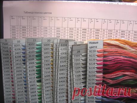 Идея для каталога, палитры ниток