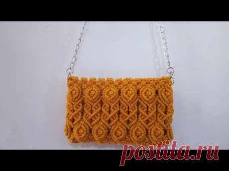 Diy sling bag flowers gold - YouTube Материалы ... Золотая веревка 125 см х 48 нитей веревки Состоит из 24 головок, размер кошелька 19 см х 11 см.