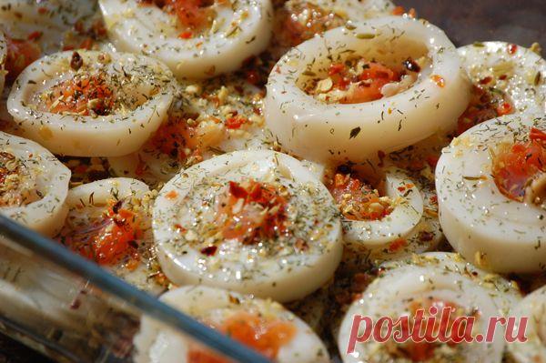 Маринованные кальмары.