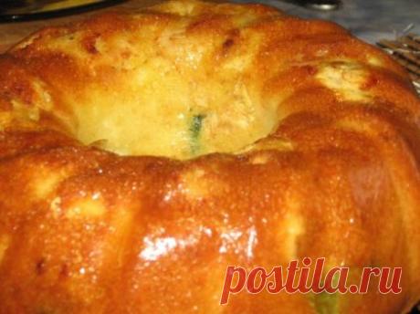 Сырный кекс с курицей