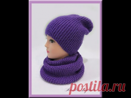 Шапка бини | Мастер класс | Beanie hat | Master Class.