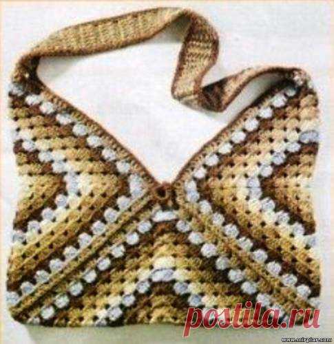сумка из вязанных квадратов - Сумки