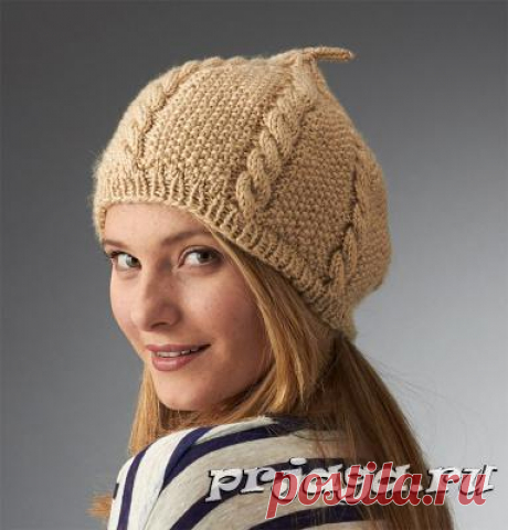 Женская шапка и берет спицами или крючком