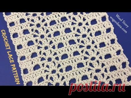 DIY Tutorial Crochet Easy Lace Pattern (Čipkana mustra)
