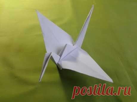 Origami-How to Make a Paper Crane [折り紙] оригами журавлик