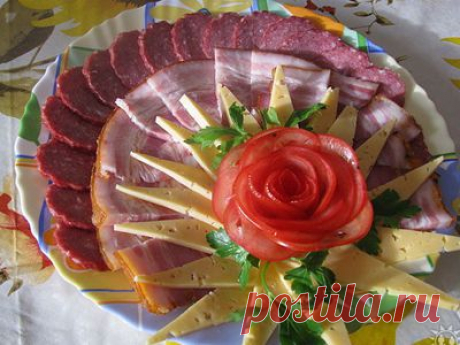 Оформление блюд - мясные и рыбные нарезки | Рецепты моей мамы