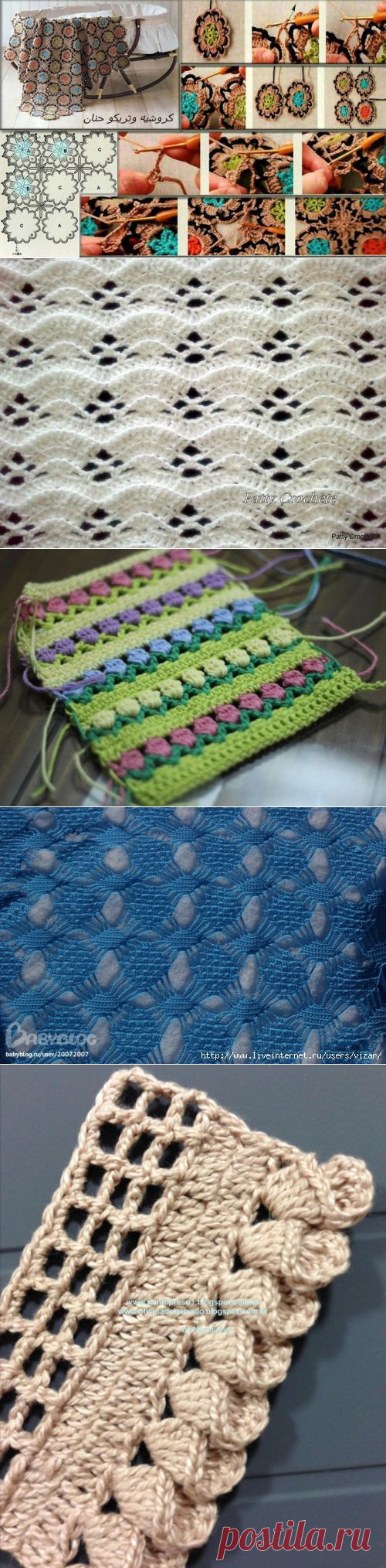 Узоры для вязания крючком. Подборка 53.