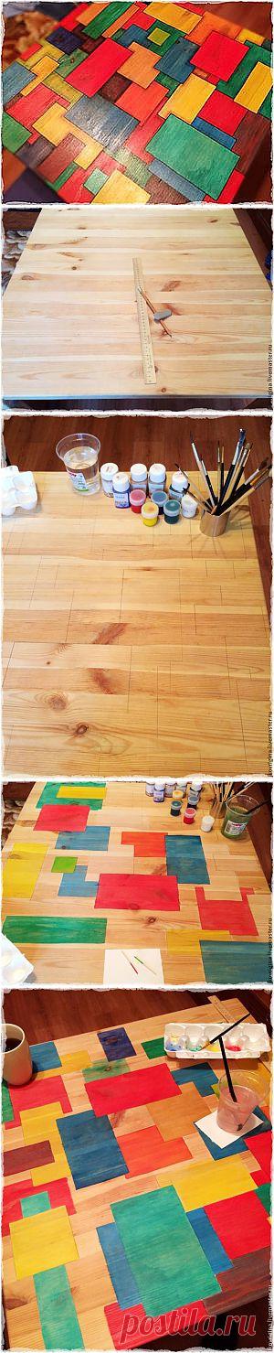 Роспись деревянного стола. 3D эффект - Ярмарка Мастеров - ручная работа, handmade