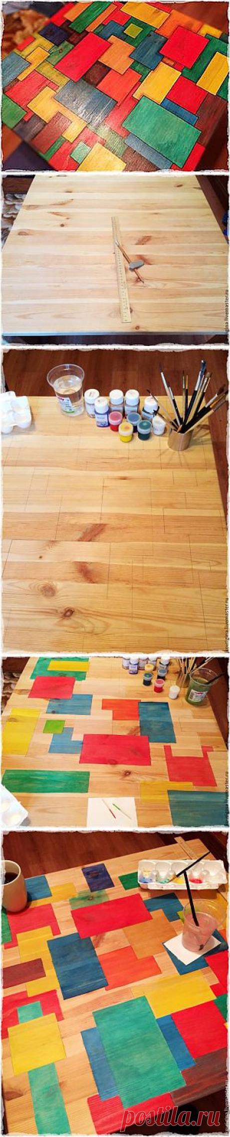 Роспись деревянного стола. 3D эффект - Ярмарка Мастеров - ручная работа, handmade