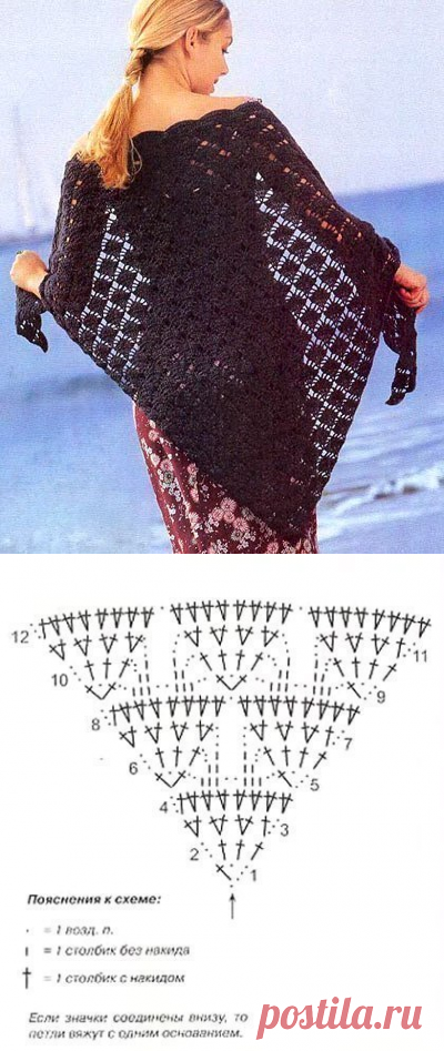 Вяжем красивую шаль