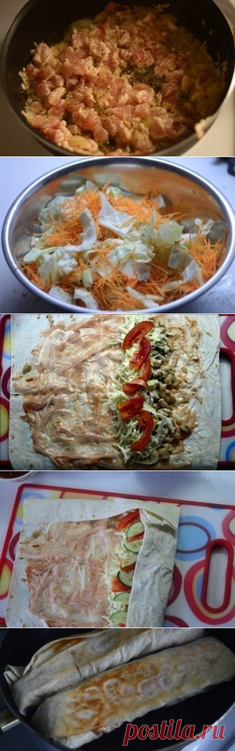 Как приготовить рецепт шаурмы с курицей. - рецепт, ингридиенты и фотографии