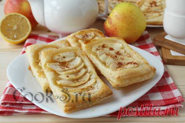 Слойки с яблоками и медом