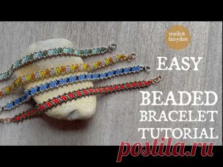 Easy Beaded Bracelet Tutorial Using Even Count Peyote Stitch