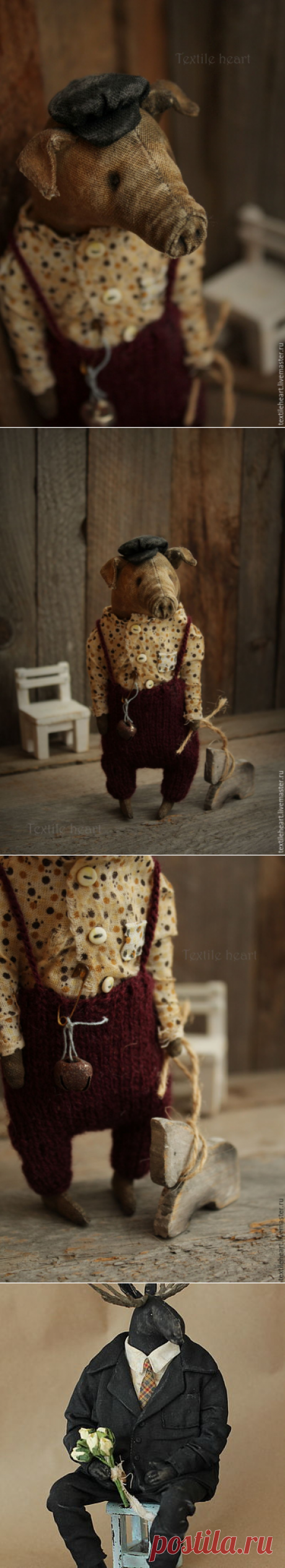 Поросенок Николас с лошадкой – заказать на Ярмарке Мастеров – BKW2FRU | Мягкие игрушки, Тверь