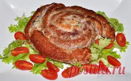Мясная улитка из свинины : ломтики мяса, из которых обычно делаем отбивные. Вкусное мясо новой формы.