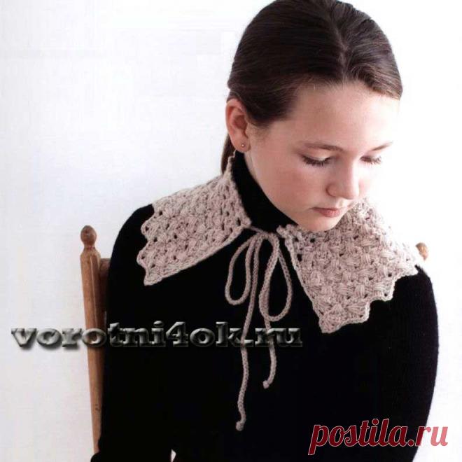 Воротник узором Плетенка