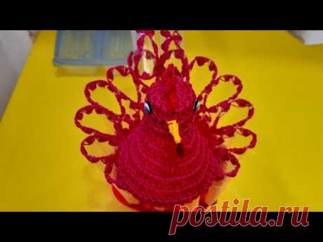 Galinha de crochê  com garrafa pet como fazer