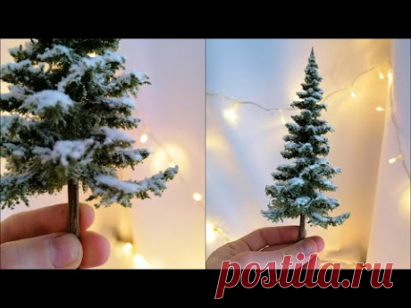 How to make a miniature Christmas Winter Tree