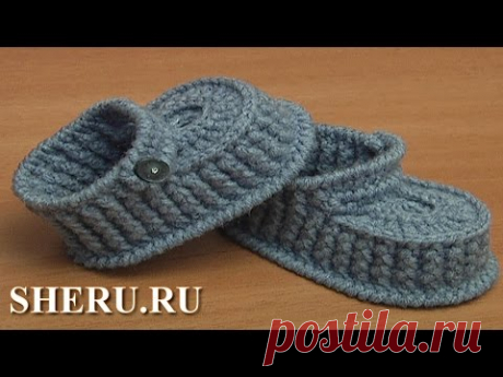 Детские ботиночки крючком Урок 64 часть 1 из 3 Пинетки - YouTube