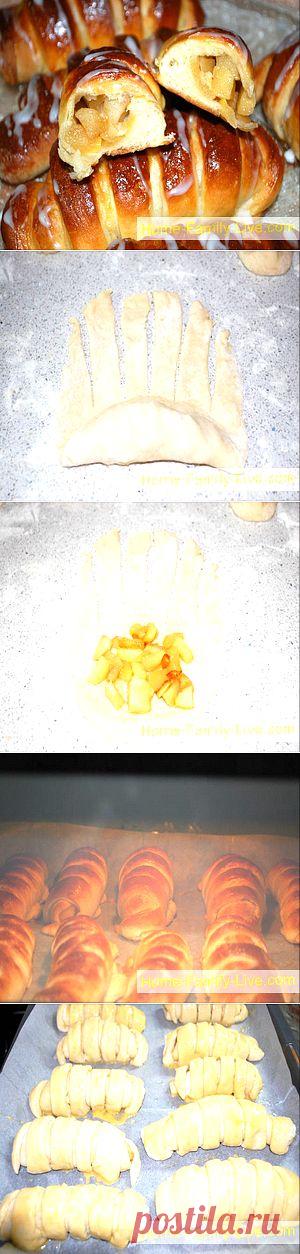 Сдобные булочки с яблоками - Кулинарные рецепты