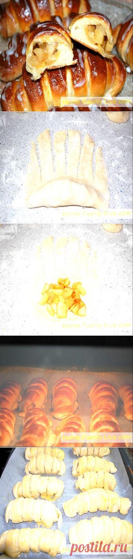 Сдобные булочки с яблоками - Кулинарные рецепты