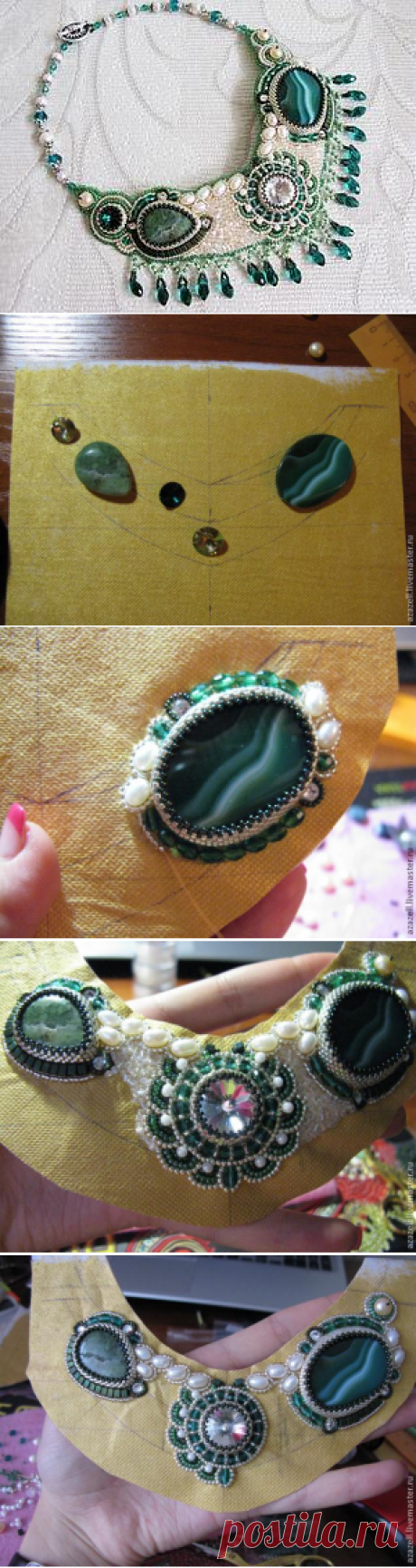 Мастер-класс: Колье &quot;Серебро и изумруд&quot; - Ярмарка Мастеров - ручная работа, handmade