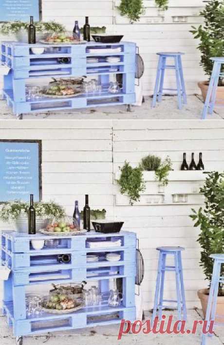 Déco Récup : Des palettes bois pour faire meuble bar de jardin