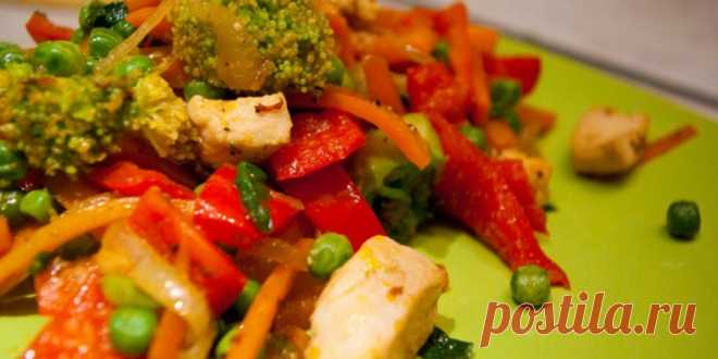 Хрустящие овощи с куриным филе : Мясные блюда : Кулинария : Subscribe.Ru