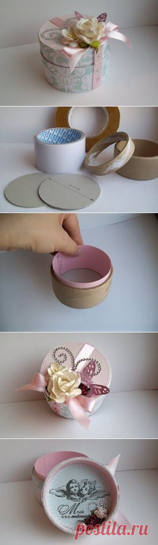 Коробочка из бобины для скотча