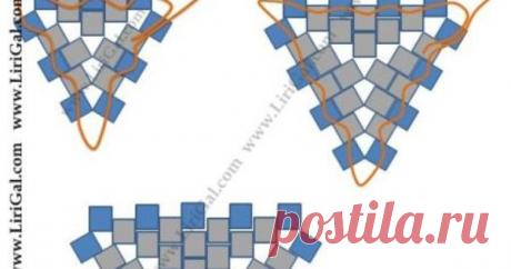 Схемы украшений.Треугольная Мозаика.Мастер класс.Бисероплетение.