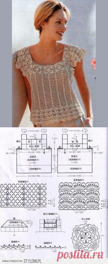 bluzeczka na lato / szydełko na Stylowi.pl