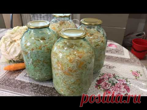Самая вкусная Маринованная капуста на зиму Хранится ни один годвода      - 4 л.
соль      - 200 г.
сахар    - 200 г.
уксус 9% - ый  - 400 мл.