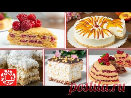 5 Тортов Без Выпечки! Самые Быстрые и Простые Рецепты!