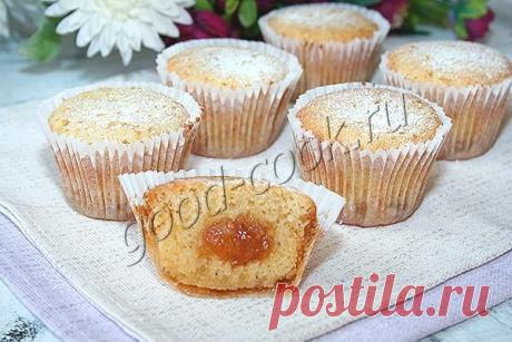 Кексы с джемом внутри. Рецепт приготовления