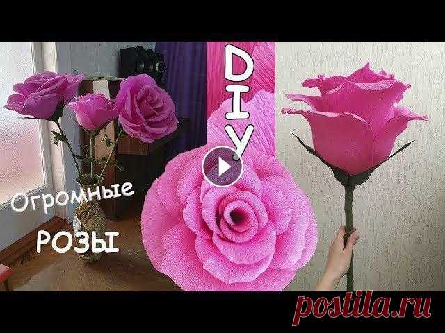 Всем привет! Сегодня покажу Вам Как я делала большие ростовые розы с бутонами из гофрированной бумаги своими руками. Кстати, ОЧЕНЬ экономный вариант: ...
