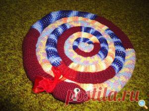 Вязаный коврик-змея. Штучки ручной работы созданные своими руками, Вязание спицами| Рукоделие на Ручном, hand made (хэнд мэйд)