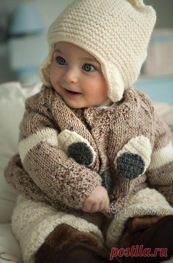 Теплый костюм для годовалого малыша. Описание, схемы