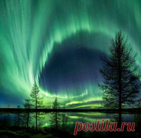 Аврора в окрестностях Нового Уренгоя. Фотограф – Камиль Нуреев, участник фотоконкурса «Дикая природа России 2017» =&gt; bit.ly/DPR2017

Доброй ночи и теплых выходных!