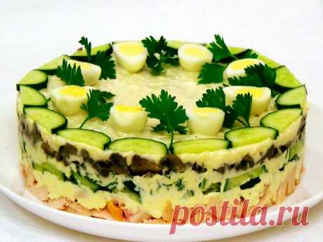 САЛАТ КУРОЧКА РЯБА - ПАЛЬЧИКИ ОБЛИЖЕШЬ. Вкуснотища необыкновенная!: САЛАТ - КУРОЧКА РЯБА