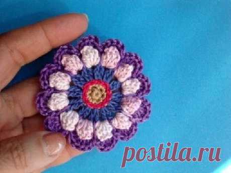 Сrochet flower pattern Вязаные цветы 63