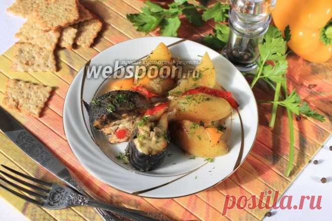 Скумбрия запечённая в духовке с картофелем{в рукаве}