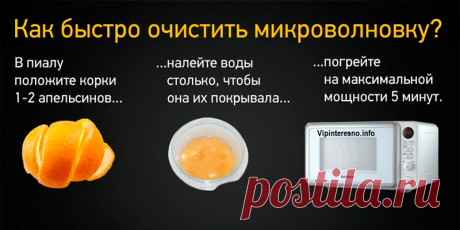 ЧИСТИМ МИКРОВОЛНОВКУ ЗА 5 МИНУТ | Полезные советы