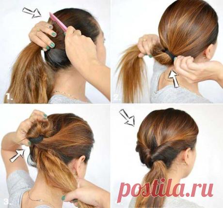 Хвост наизнанку – легкая прическа на каждый день — Модно / Nemodno