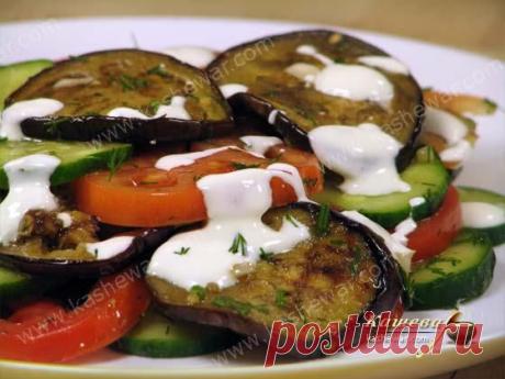 Салат из помидоров и баклажанов гриль рецепт с фото | Кашевар