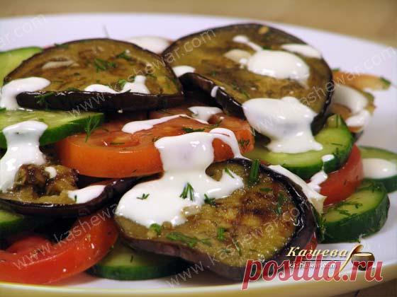 Салат из помидоров и баклажанов гриль рецепт с фото | Кашевар