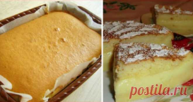 Самое вкусное пирожное! Его еще называют «Умное» 
Это по-настоящему нежное домашнее пирожное. Вся прелесть его заключается в том, что после смешивания всех ингредиентов получается достаточно жиденькое тесто, но когда вы поставите его в духовку, то о…